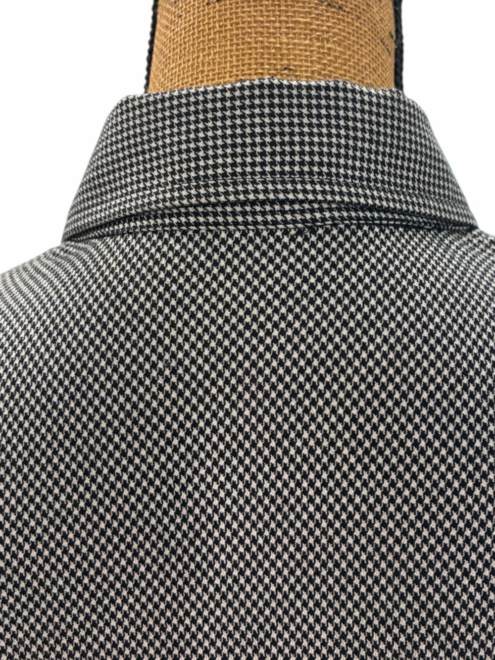Women’s Vintage American Living Black & White Houndstooth Maxi Dress sz-14 - Picture 9 of 13